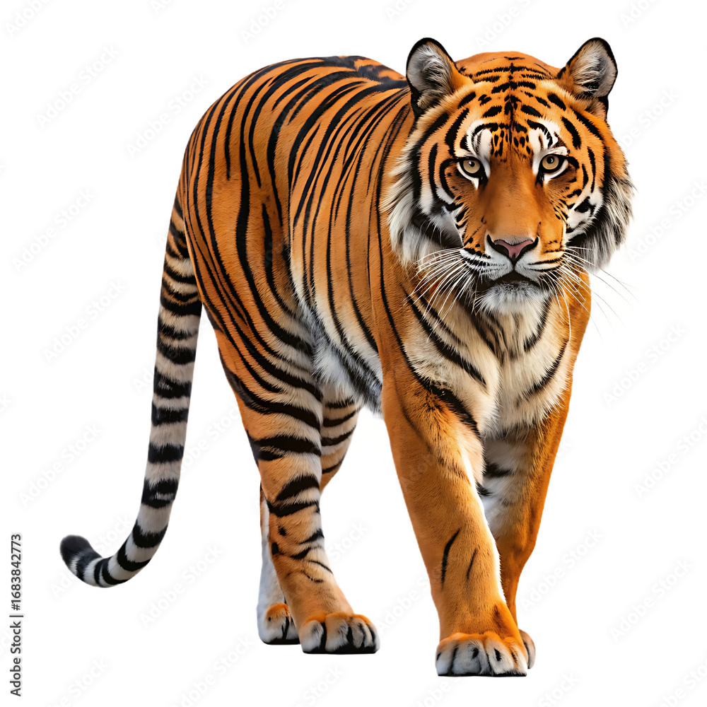 Fototapeta premium tiger isolated on white background
