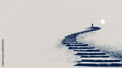 Journey of personal growth: ascending steps toward a brighter future