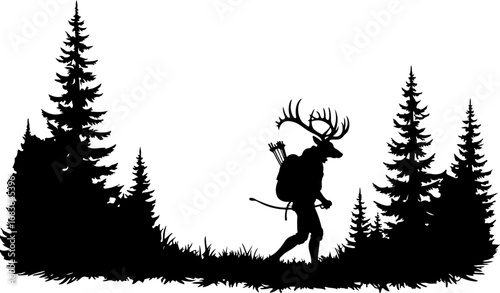Deer Hunter Hybrid Wilderness Silhouette Set"