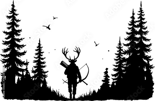 Deer Hunter Hybrid Wilderness Silhouette Set"