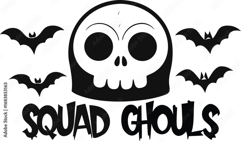 Fototapeta premium squad ghouls T-shirt design