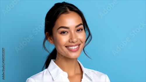 Woman smiling confident portrait