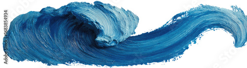 Abstract swirling blue wave