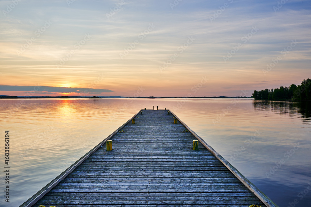 Fototapeta premium pier at sunset