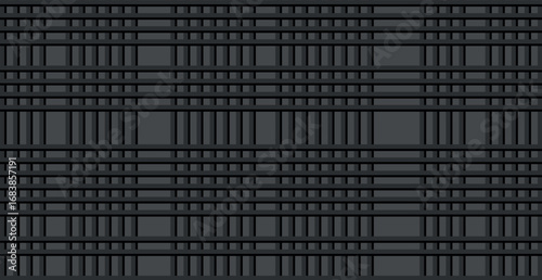 Industrial panoramic dark background, many straight lines - Vector illustration