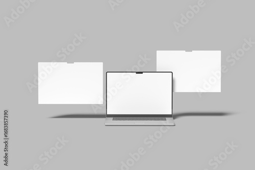 Laptop website presentation blank mockup