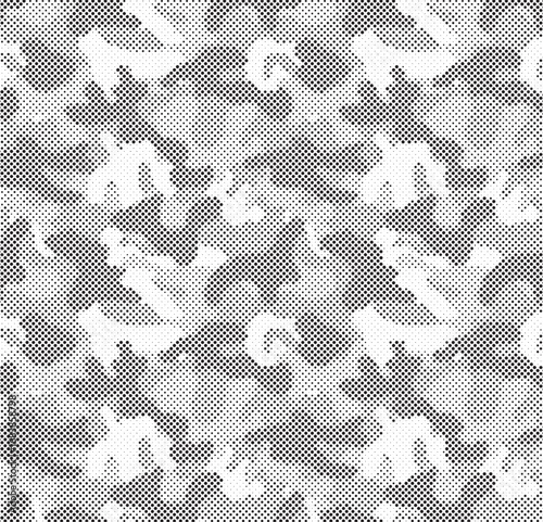 Abstract halftone background. Military camouflage effect dot seamless pattern texture. Dotted background as design element.