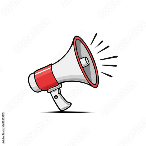 Loudspeaker icon, communication amplification tool for announcement