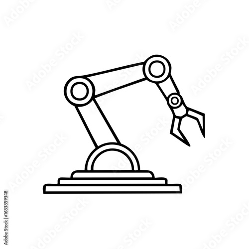 Wallpaper Mural A detailed illustration of a robotic arm, with precise lines, showcasing a robotic arm's design Torontodigital.ca