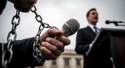 Silenced Voice, Restricted Speech, Protest.