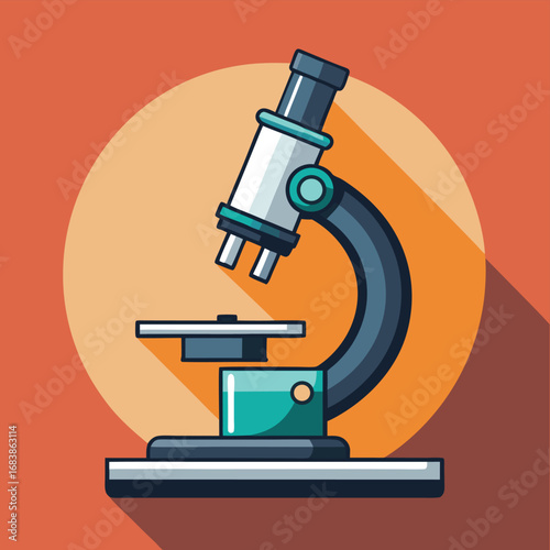 flat vector microscope icon (2).eps