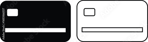 Credit card icon set, black flat and line style debit card collection, payment card vector group with finance and banking symbols, money transaction icons and credit