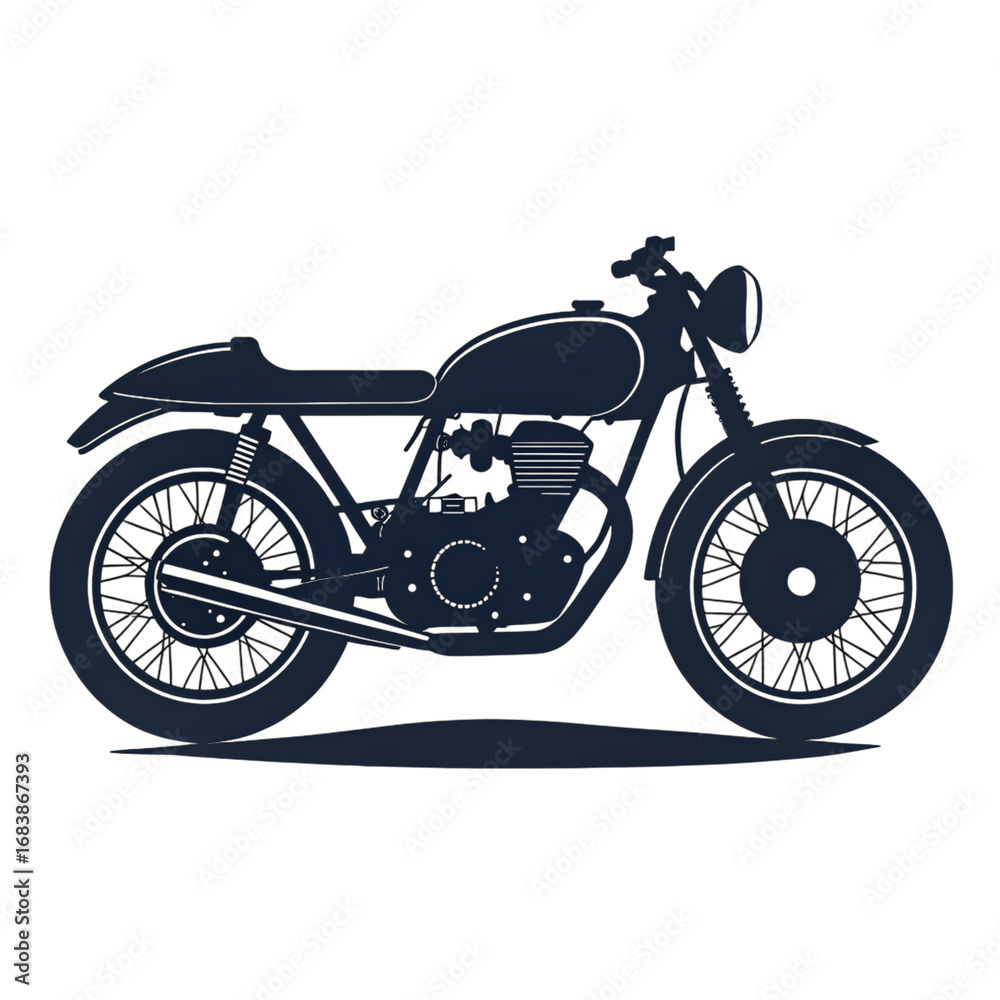 Fototapeta premium Vintage Motorcycle Silhouette motorbike bike