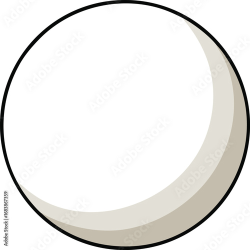 Smooth white pearl gemstone vector illustration scalable graphic icon design transparent background