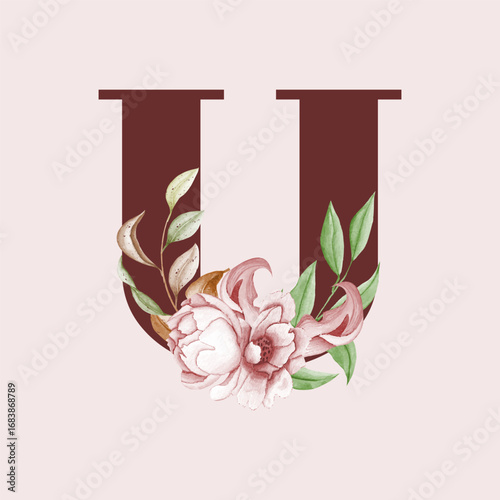 Vector illustration of a vase with flowers on a podium, a symbolic art design