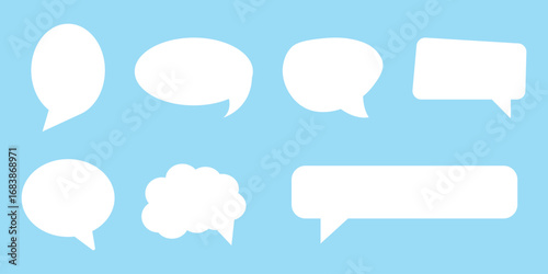 Comic burst, speech bubble, and text box silhouettes in vector style. essential graphic elements set for comic design, pop art, dialog highlights, and creative retro style storytelling