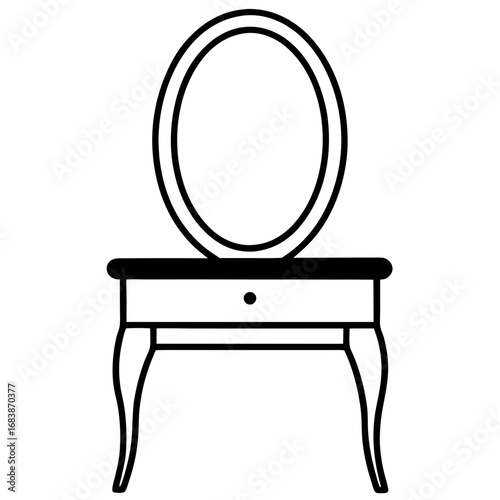 Vanity Table With Mirror