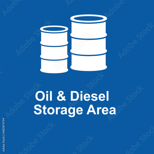 Oil  barrels storang area with price tag and money coins for business and finance concept