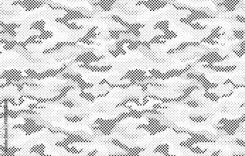 Abstract halftone background. Military camouflage effect dot seamless pattern texture. Dotted background as design element.