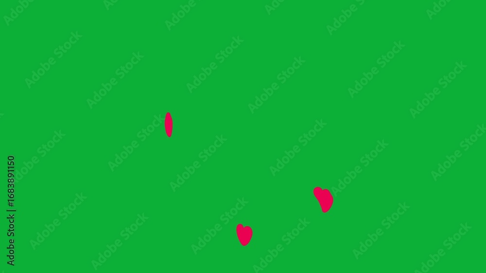 Pink heart burst handdrawn animation | Green screen love effect Pink heart burst handdrawn animation | Green screen love effect