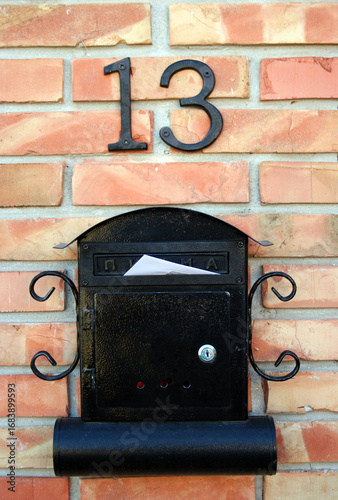 Beautiful retro styled with patina post mailbox
