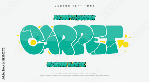  Carpetgraffiti font text effect, spray and street text style	