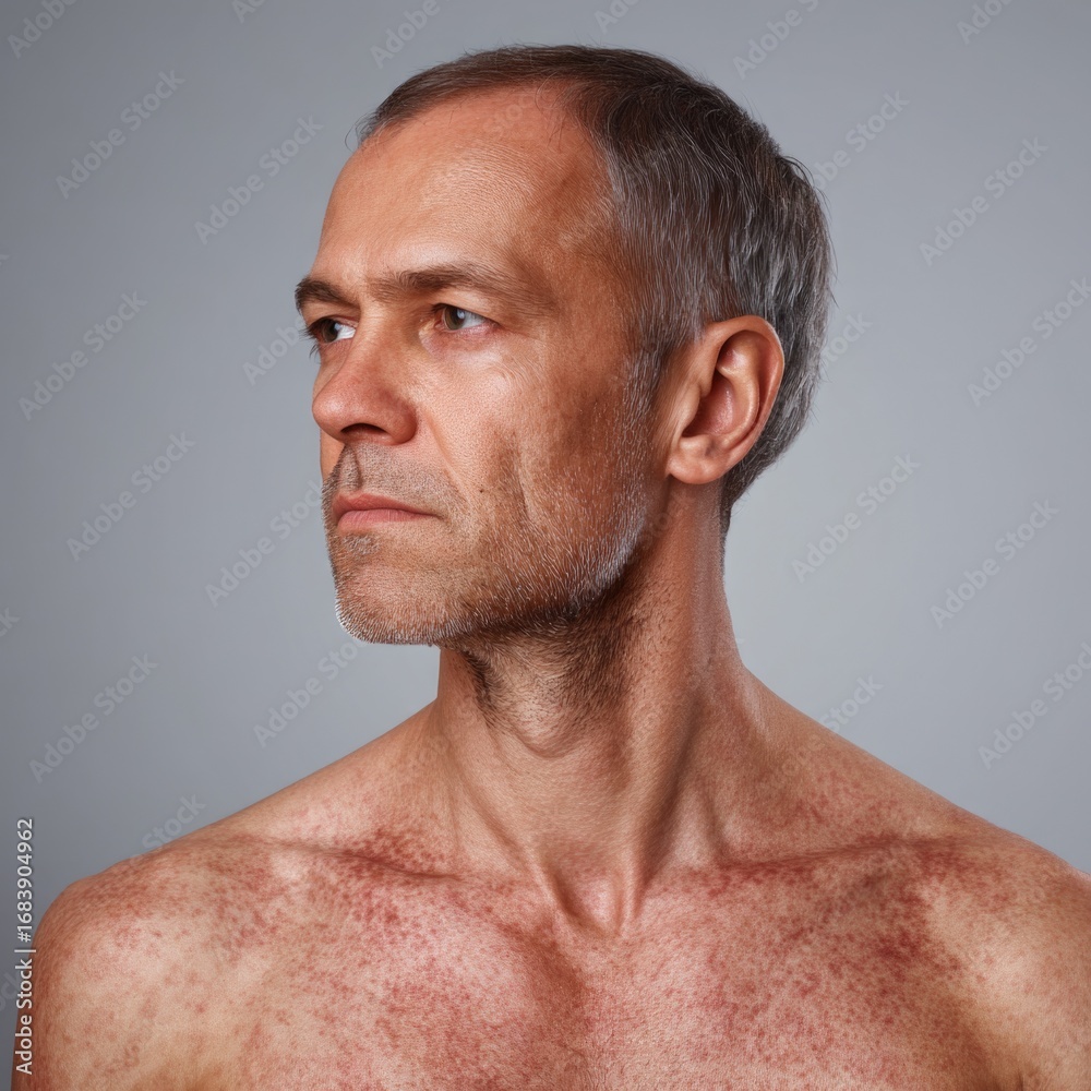 Fototapeta premium Man with Skin Condition