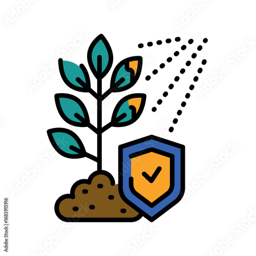 pre harvest interval black line icon for digital and print projects.