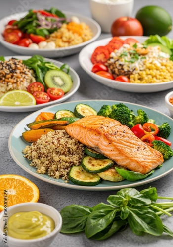 Grilled Salmon with Quinoa and Roasted Vegetables