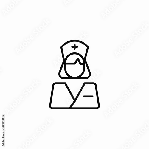 nurse doctor paramedic physician assistant icon sign vector