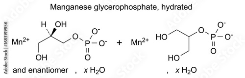 Chemical structure of manganese glycerophosphate hydrated, drug substance