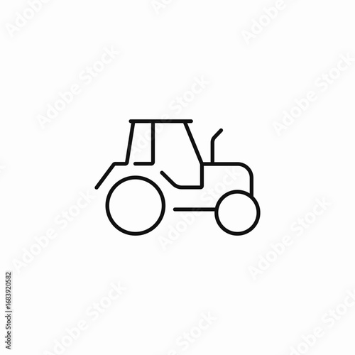 tractor machinery equipment icon sign vector