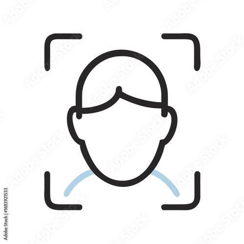 vector icon of a human face