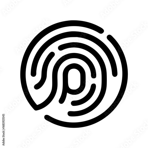 vector icon of a fingerprint