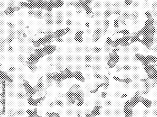 Abstract halftone background. Military camouflage effect dot seamless pattern texture. Dotted background as design element.