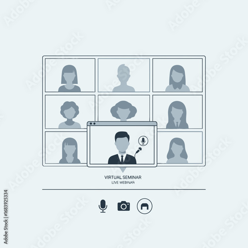 Virtual meeting with multiple participants shown in video windows.