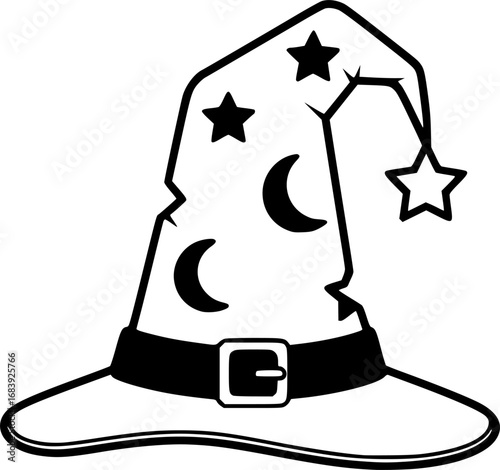 wizard hat icon vector illustration