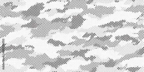 Camouflage seamless pattern gray. Abstract camo. Modern texture. Print on fabric on clothes. Vector illustration.