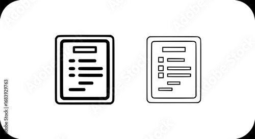 set of report card outline icon vector
