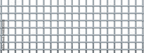 Realistic prison metal bars. Prison fence jail. Iron jail cage. Template design for criminal or sentence. Vector illustration