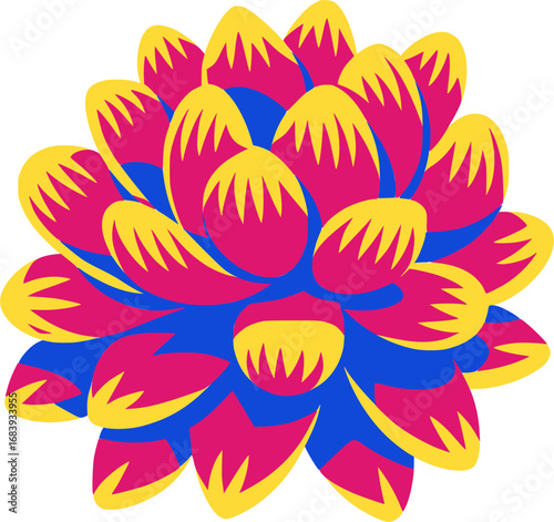 Colorful Haworthia – Vibrant Succulent Pop Art Vector Illustration