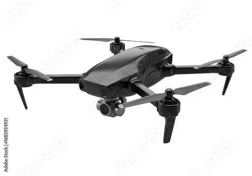 Konstfotografi Isolated drone with camera and propellers ready to fly, photography and videogra