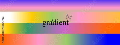 Gradient design. Vector abstract illustration of background, stripes, shapes and bird logo for background, poster,  banner, corporate identity, and web design