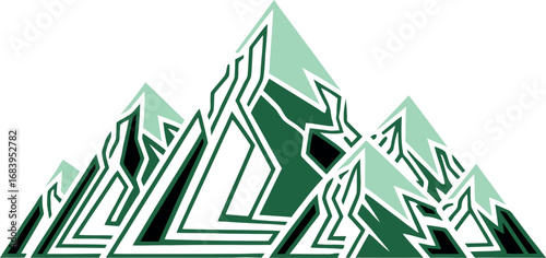 Abstract Mountain Range Graphic