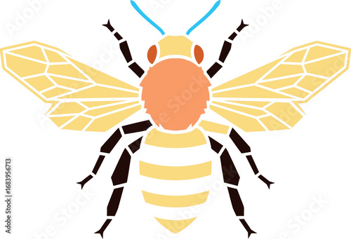 Geometric Bee Illustration