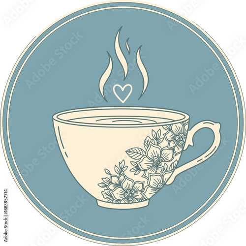 Floral Teacup: Cozy & Charming Design