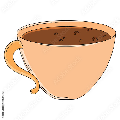 Cup of hot chocolate. Vector