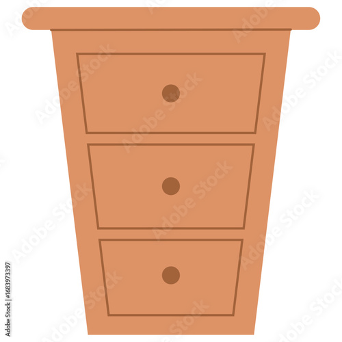Chest of drawers with minimalist design Vector