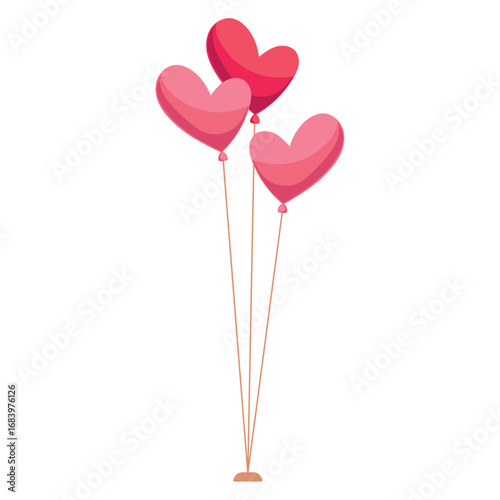 Heart-shaped balloons Vector