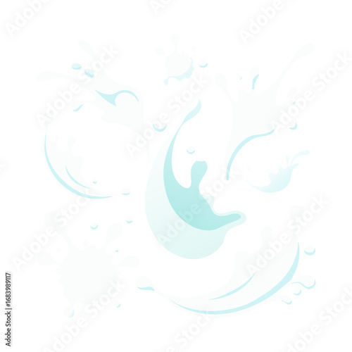 Flat Illustration of Milk Splash